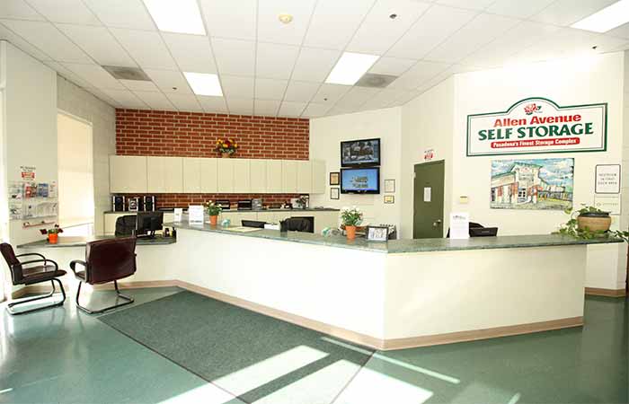Allen Avenue Self Storage office and lobby.