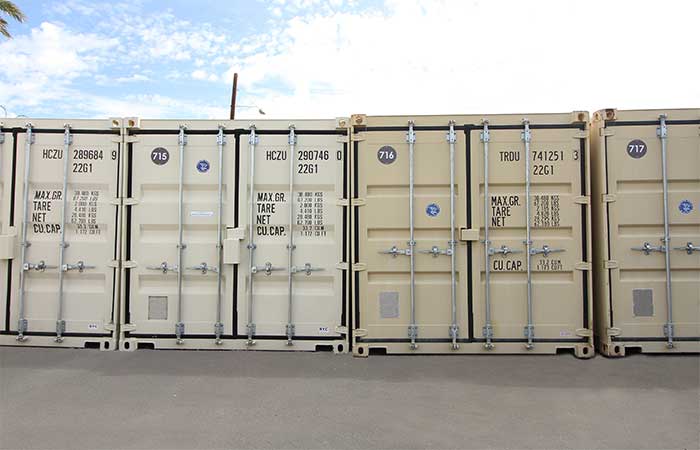 Large drive-up storage containers.