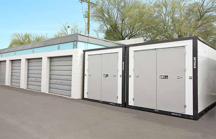 Drive-up storage lockers.