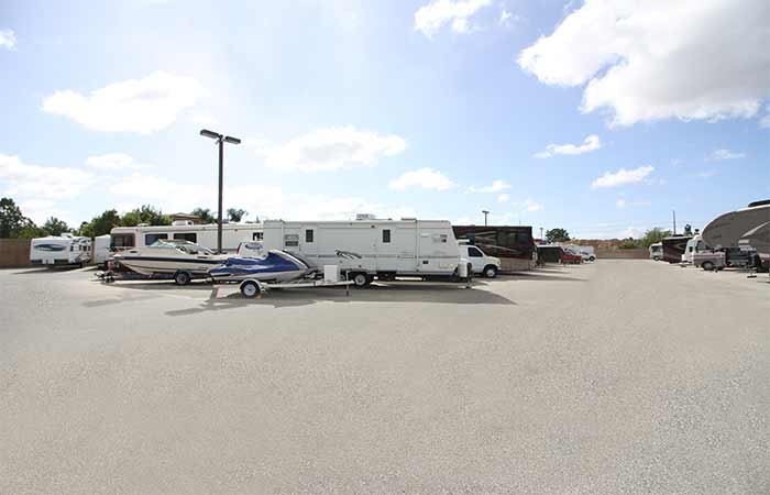 Uncovered parking spaces for boats, trailers, RVs, and more.