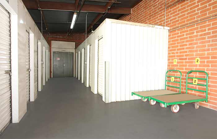 Push carts for ease of moving storage items.