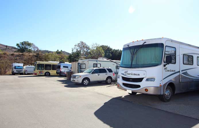 Uncovered parking for RV's, boats, trailers, and more.