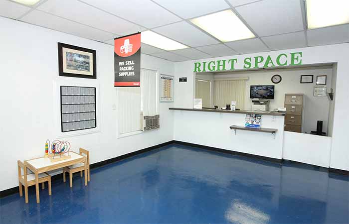 RightSpace Storage office lobby in Victorville.