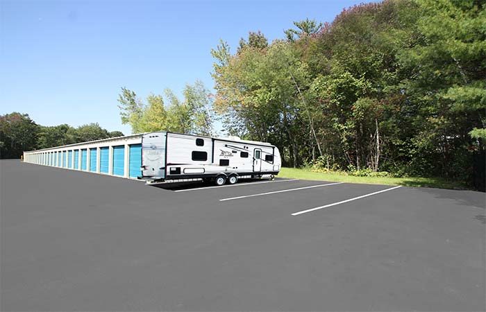 Uncovered parking spaces for RV's, autos, trailers, and more.