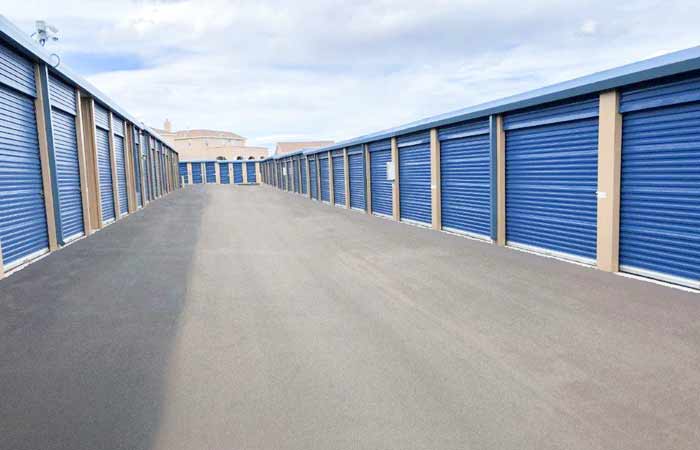 Extra wide hallways for drive-up storage