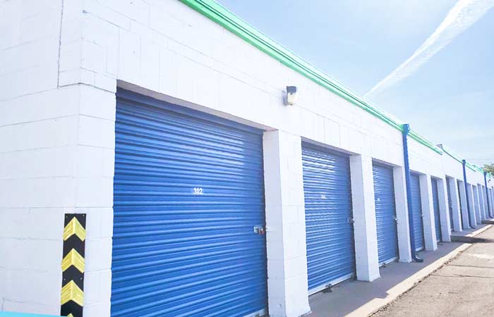 9' rollup doors available for drive-up storage units