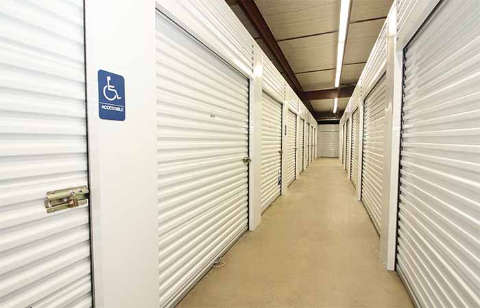 Accessible indoor storage unit with easy access.