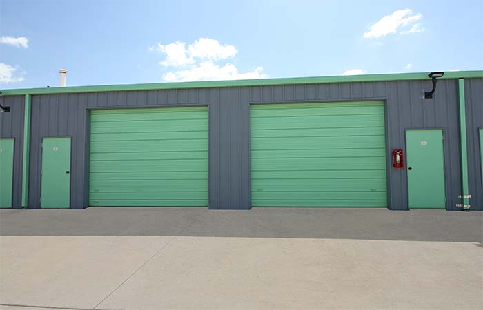 Extra large drive-up storage units with easy access.