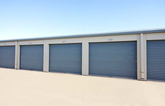 Large drive-up storage units with roll-up doors