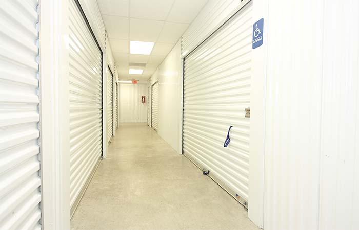 Accessible, indoor, climate controlled storage unit.