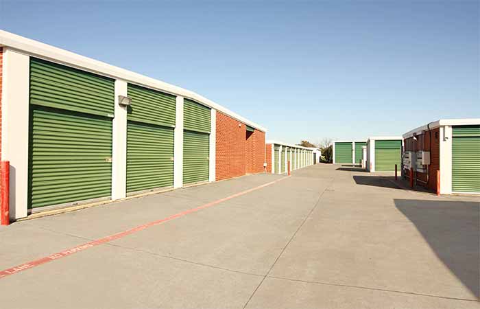 Easy access drive-up storage units.