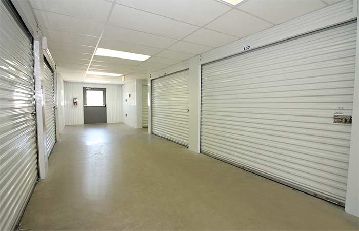 Indoor large climate controlled storage units.