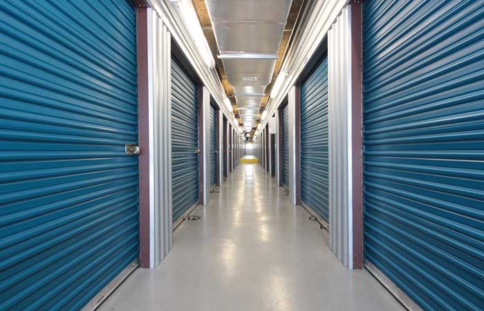 Indoor climate controlled unit hallway.