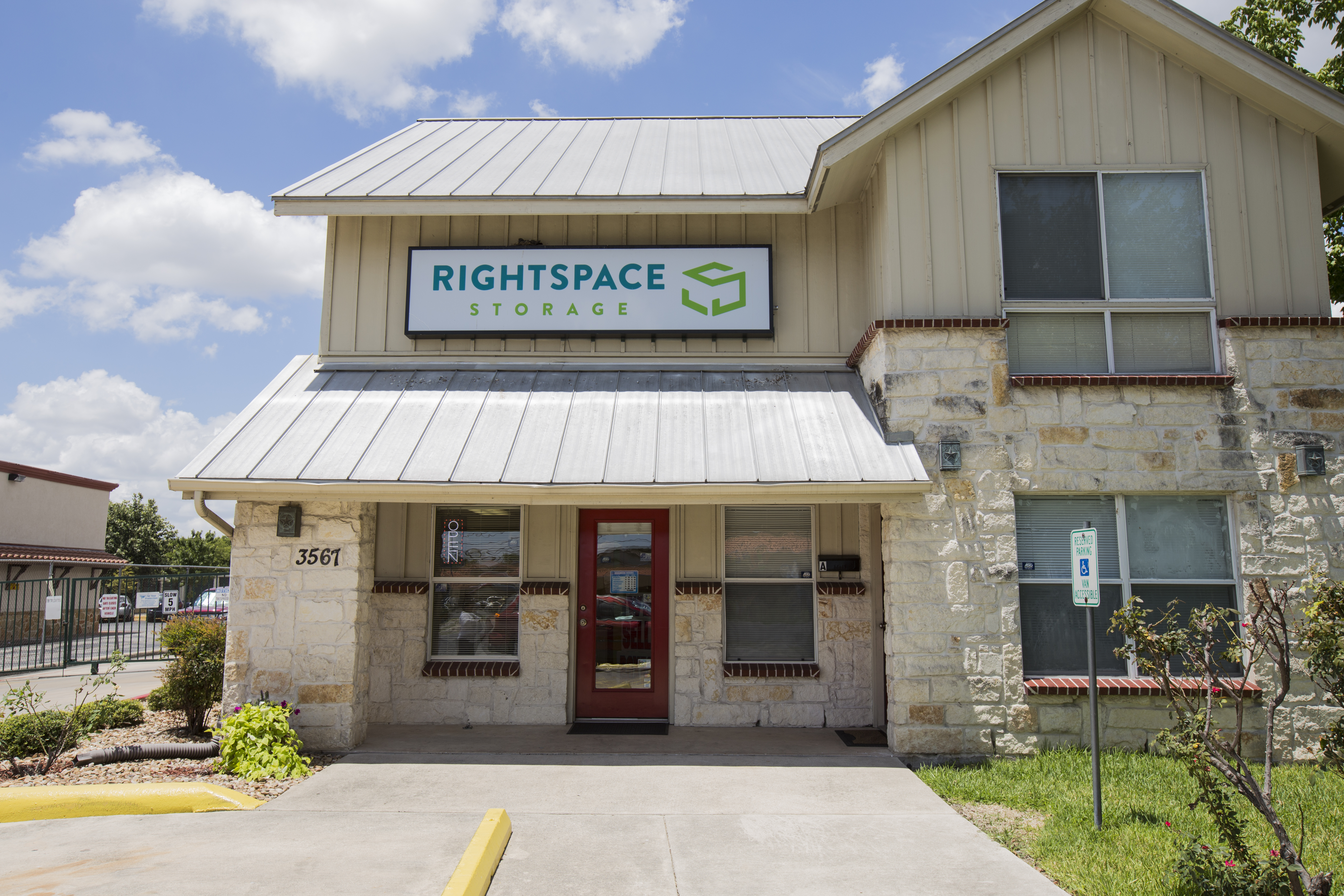 RightSpace Storage office entrance.