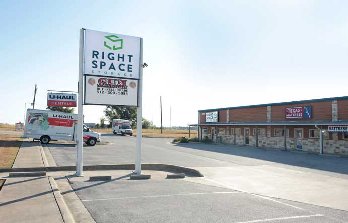 RightSpace Storage in Taylor, Texas.