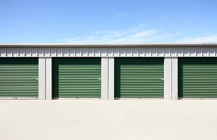 Easy access drive-up storage units.