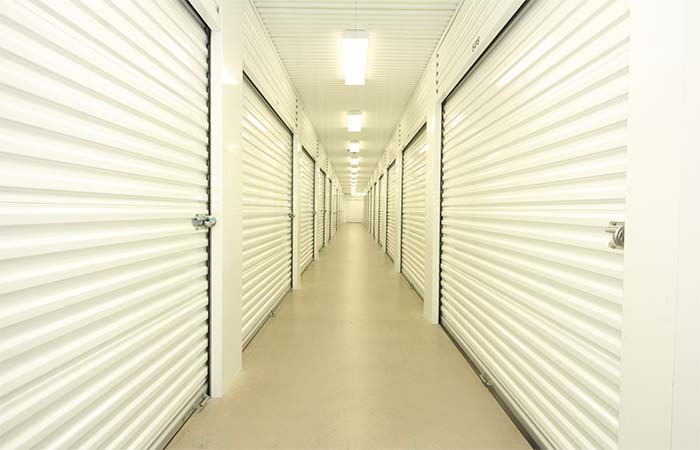 Well-lit, indoor, climate controlled storage units.