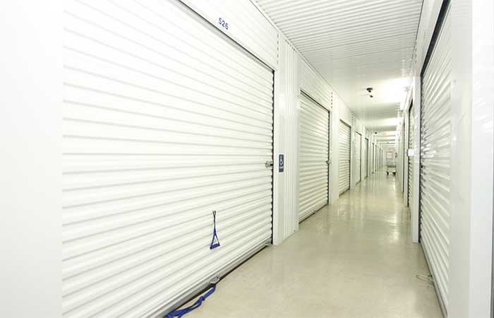 Accessible indoor climate controlled storage unit.